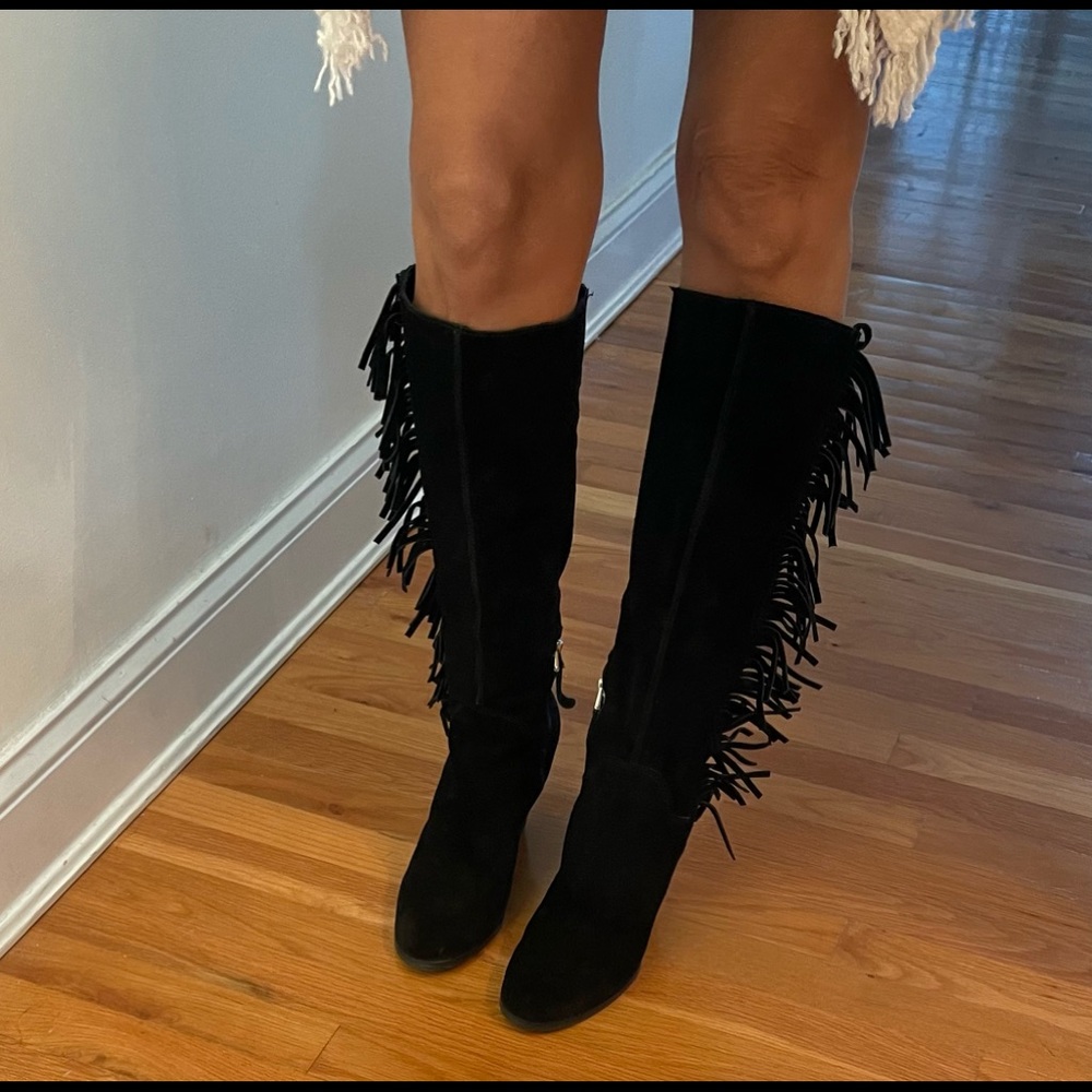 Guess Suede Fringe Boots
